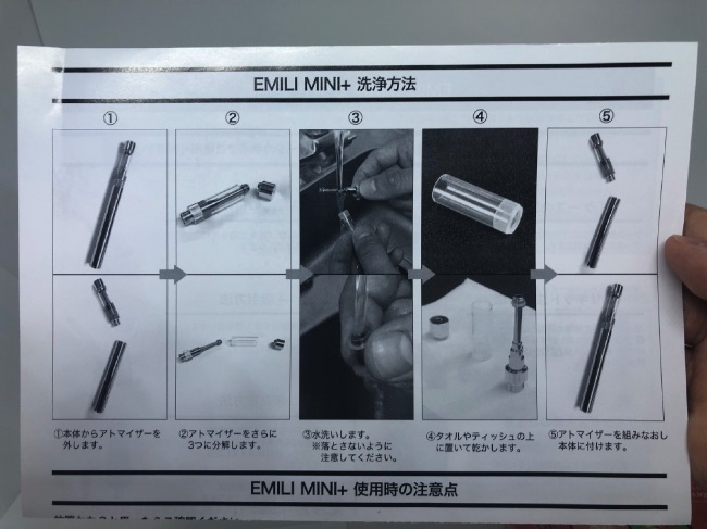 EMILIMINIの日本語説明書