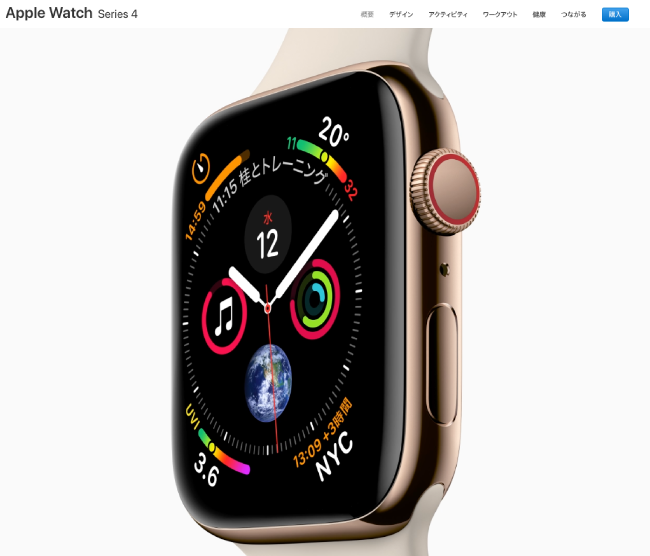 Apple Watch Series4のキービジュアル